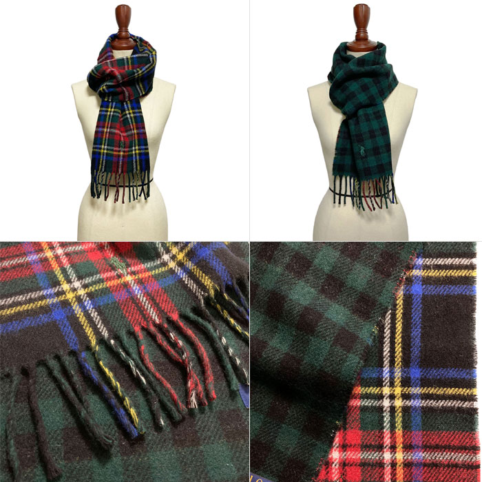 ラルフローレン ポロ マフラー ストール リバーシブル タータン