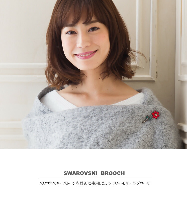 楽天市場】【クーポンで全品半額】ブローチ スワロフスキーブローチ