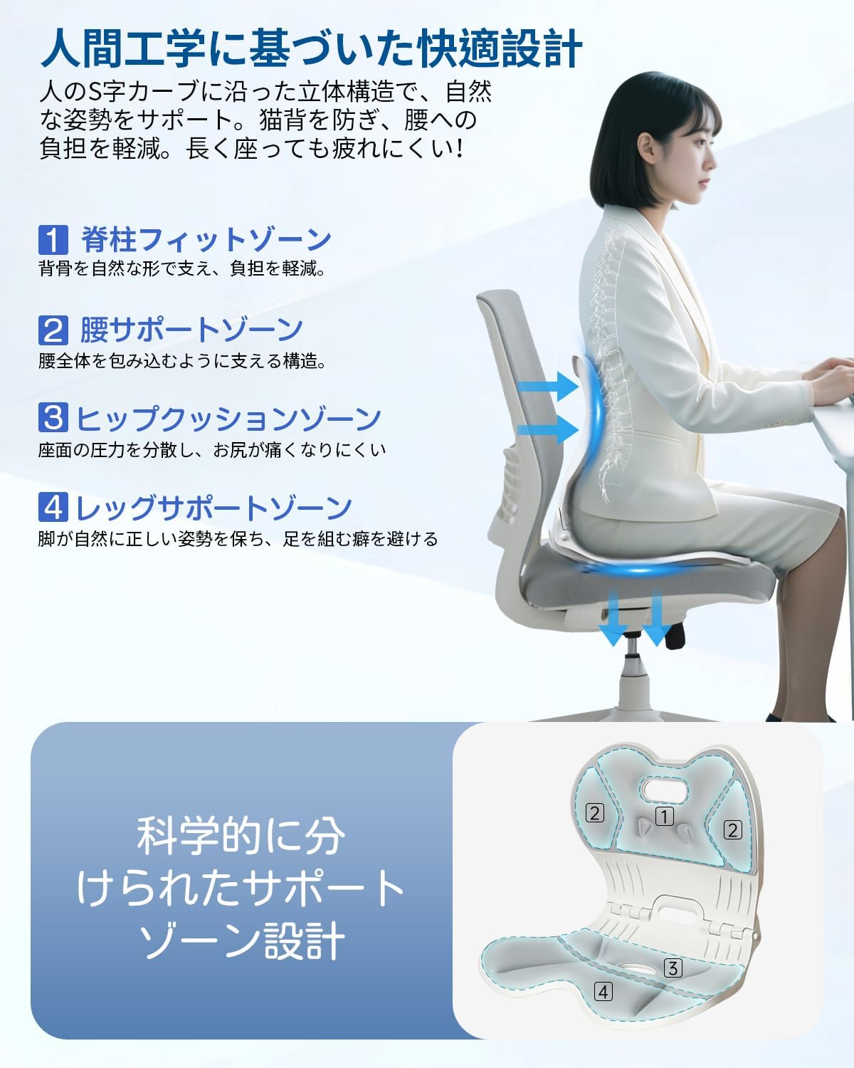 楽天市場】折りたたみ姿勢矯正 椅子 骨盤サポートチェア 高反発