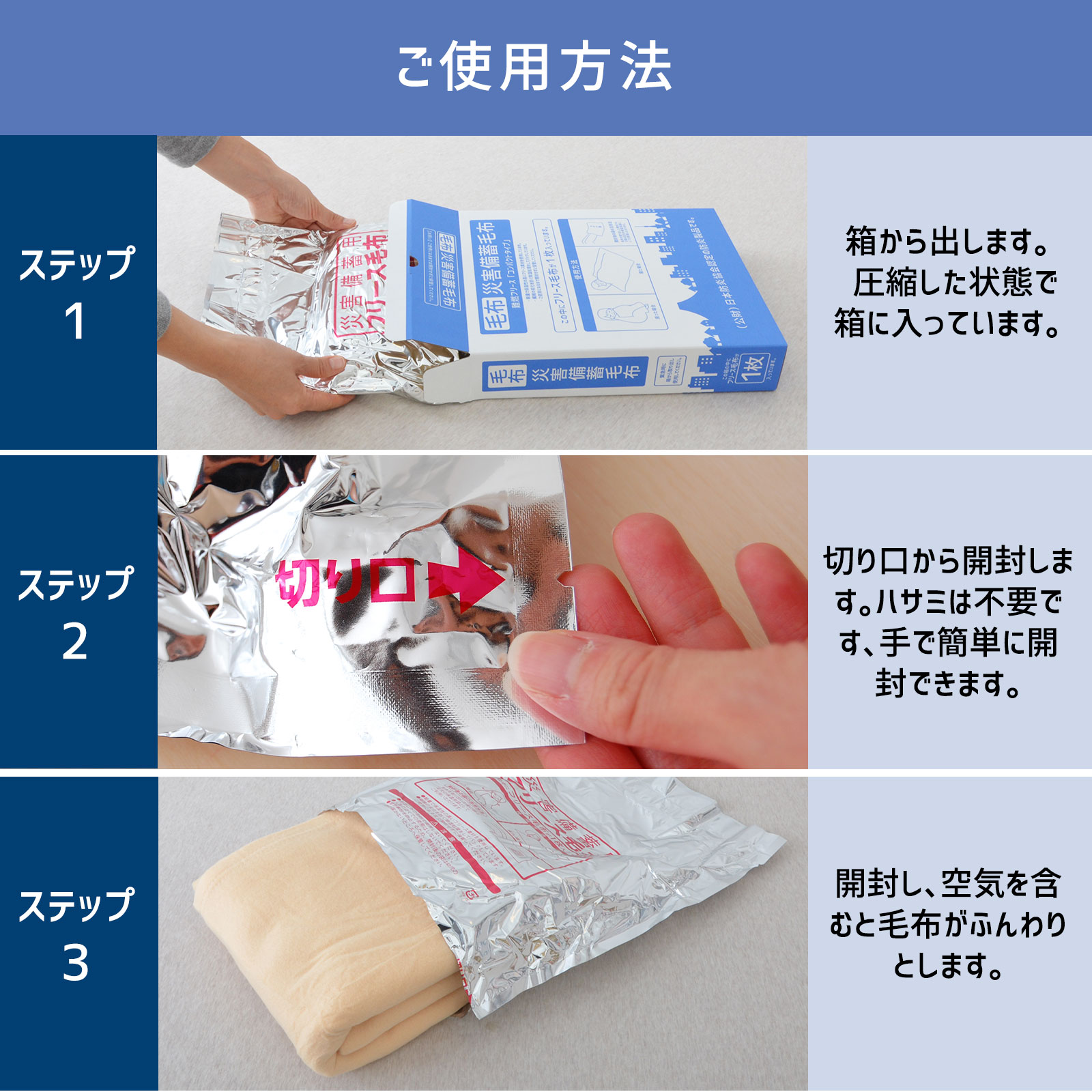 災害備蓄毛布 Bookタイプ 10枚セット 防災グッズ 災害備蓄用難燃毛布