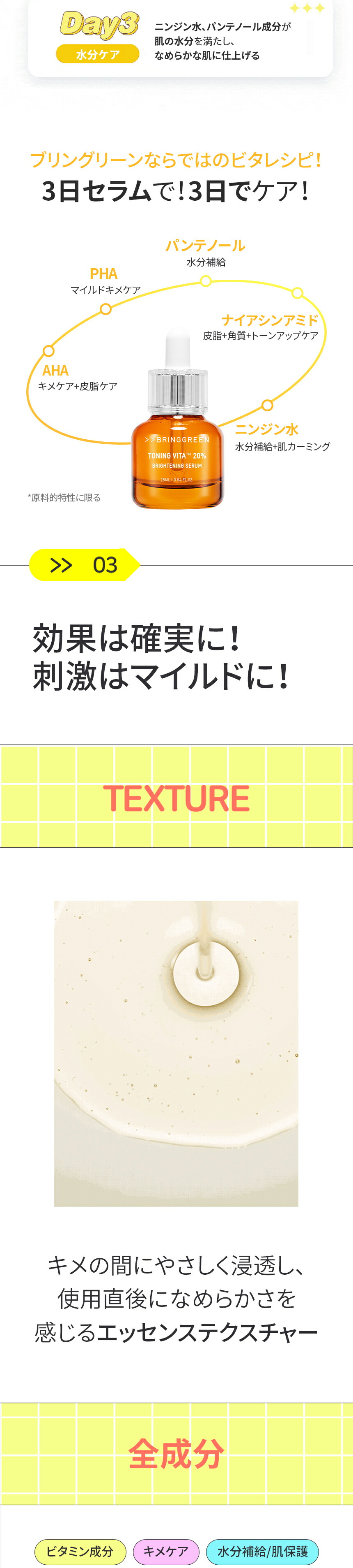 BRING GREEN ブリングリーン】【3日セラム】 3DAY SERUM セラヒラー