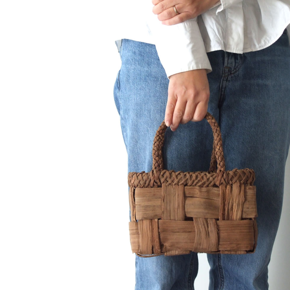 楽天市場】純国産 山葡萄かごバッグ 超極太市松編み : おまめ