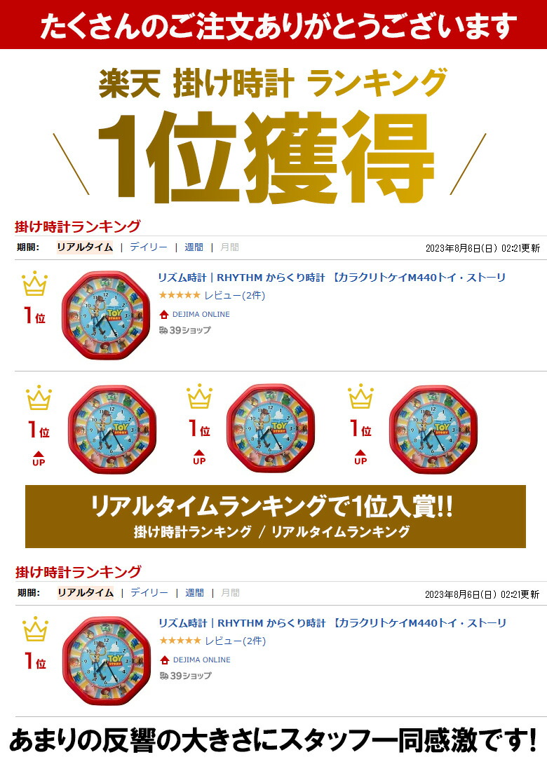 楽天市場】リズム時計｜RHYTHM からくり時計 【カラクリトケイM440