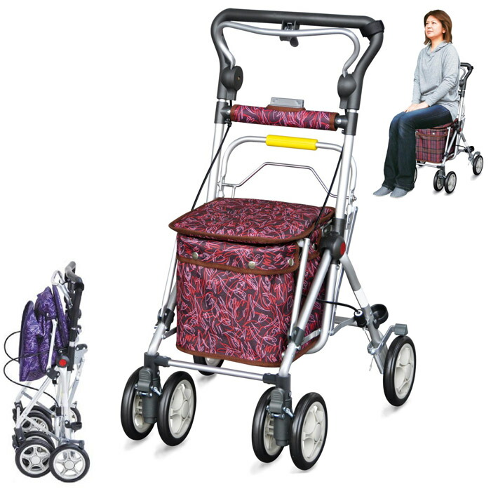 楽天市場】シルバーカー ショッピングカート コンパクトタイプ 手押し