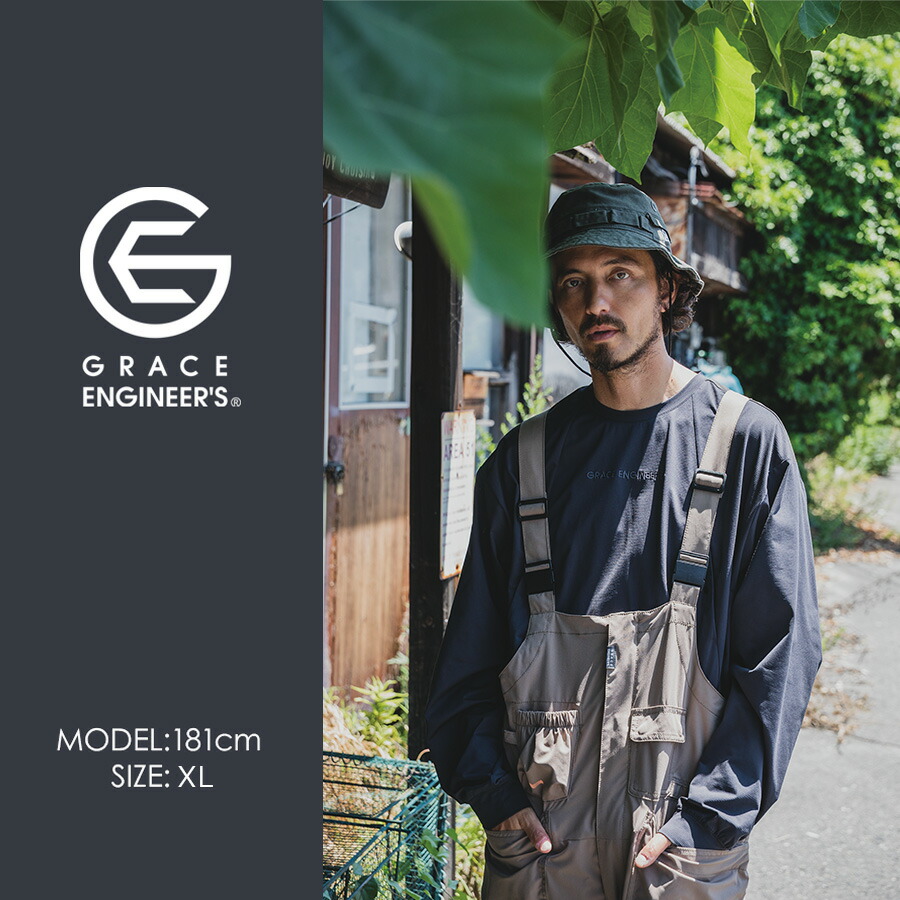 グレイスエンジニアーズ サロペ・デ・クルーネック GE-3008 メンズ