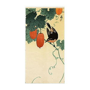 版画 絵画 名画 日本画 蔦に四十雀 小原古邨 インテリア 壁掛け 額入り