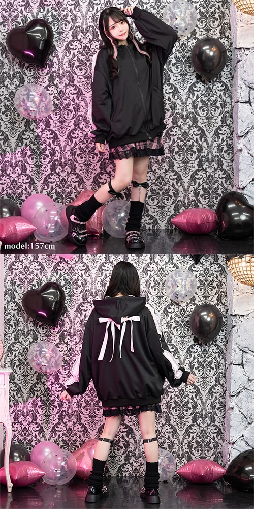 楽天市場】LOVE PUNK ZIPパーカー 長袖 原宿系 原宿 ファッション 地雷