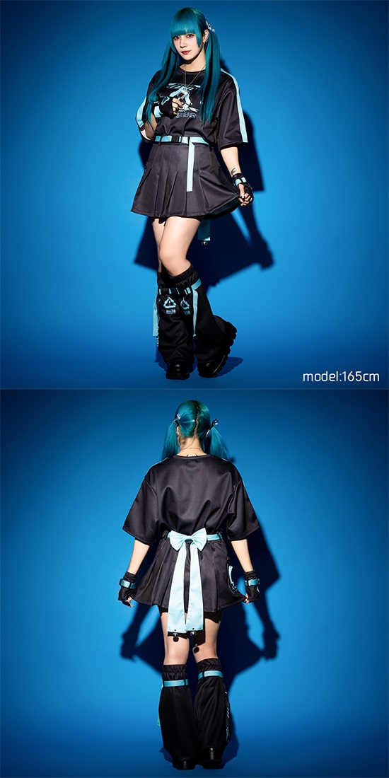 楽天市場】ERROR CODE スカート BLUE 原宿系 原宿 ライン ファッション