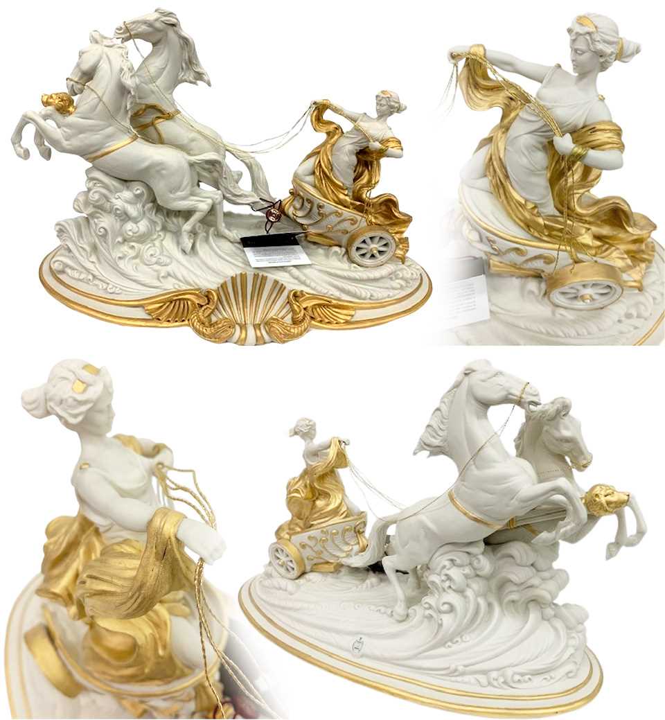 楽天市場】チャリオット 置物 馬車 女神 principe プリンシペ 陶人形