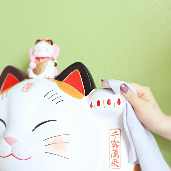 楽天市場】【豪華特典2個付き】招き猫 置物 陶器 大 特大 七福神 商売