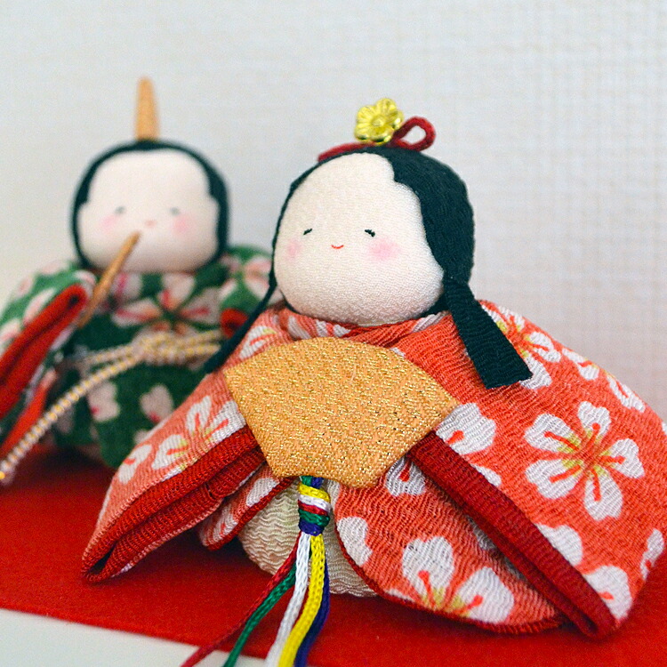 楽天市場】お雛様 【桃の節句】ぽてりひな2人［桜］はんなり屏風付き
