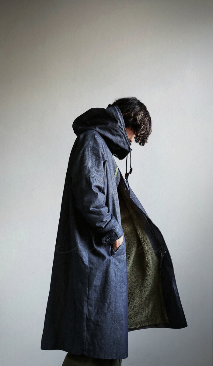 裏ボアデニムコート コート メンズ アウター ロング 送料無料・再再販