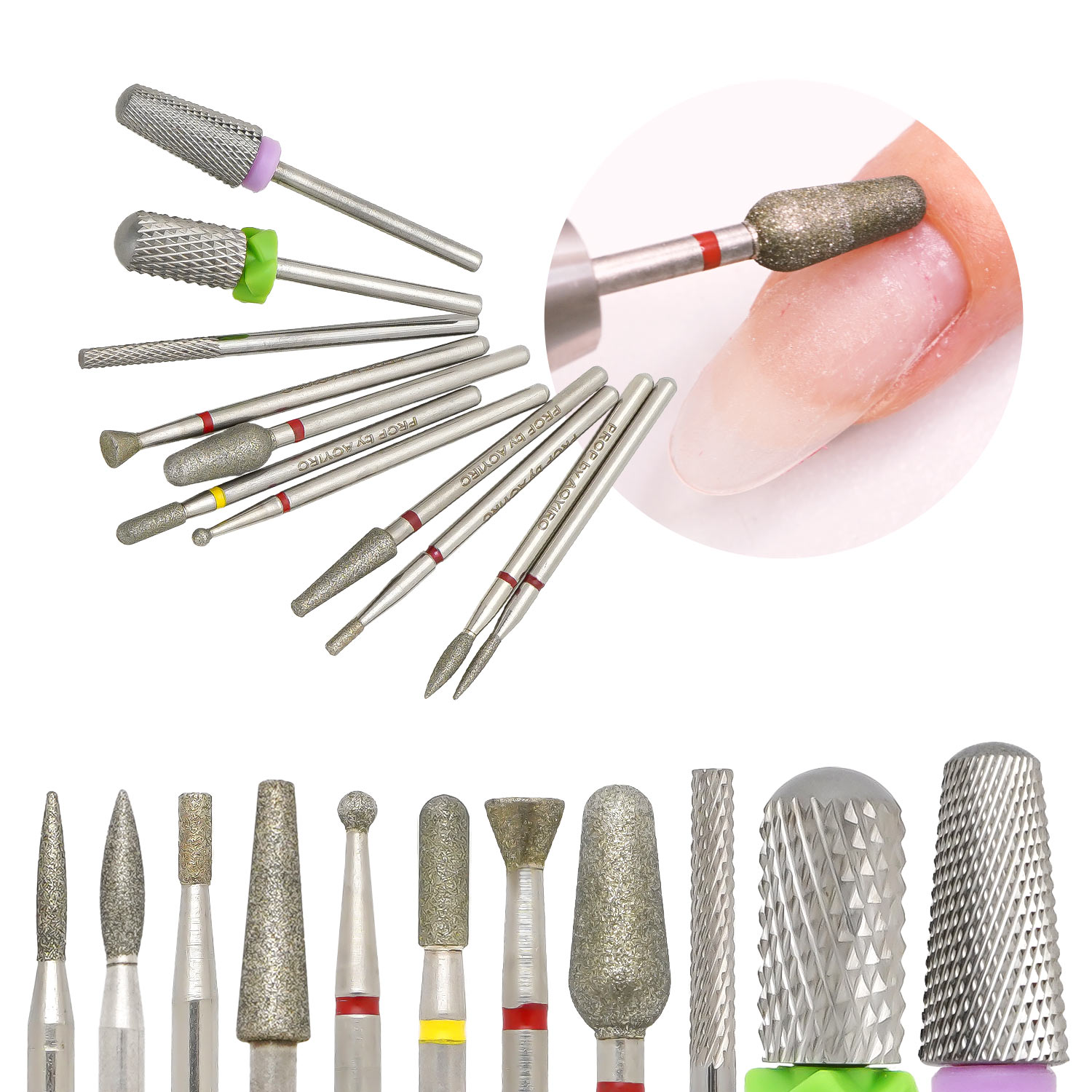 楽天市場】PROP by AOYIRO シルバー ネイルマシンビット ダイヤモンド