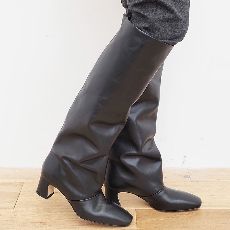 CORSO ROMA9 コルソローマ9 3651ST スクエアトゥー ヒールロングブーツ