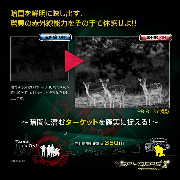 楽天市場】暗視スコープ 単眼鏡型ナイトビジョン スパイダーズX PRO