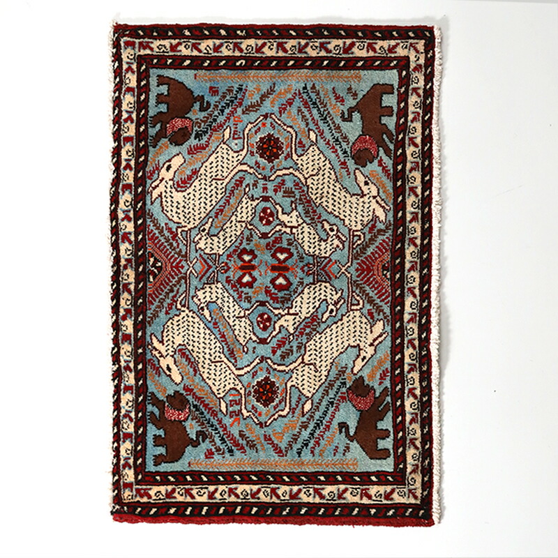 楽天市場】玄関マット オールド トライバルラグ バルーチ 55cm×88cm