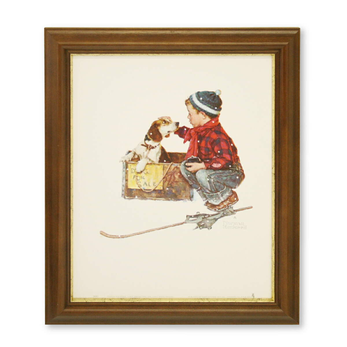 楽天市場】額入りポスター ノーマンロックウェル NR17 DAD'S BOY 2675