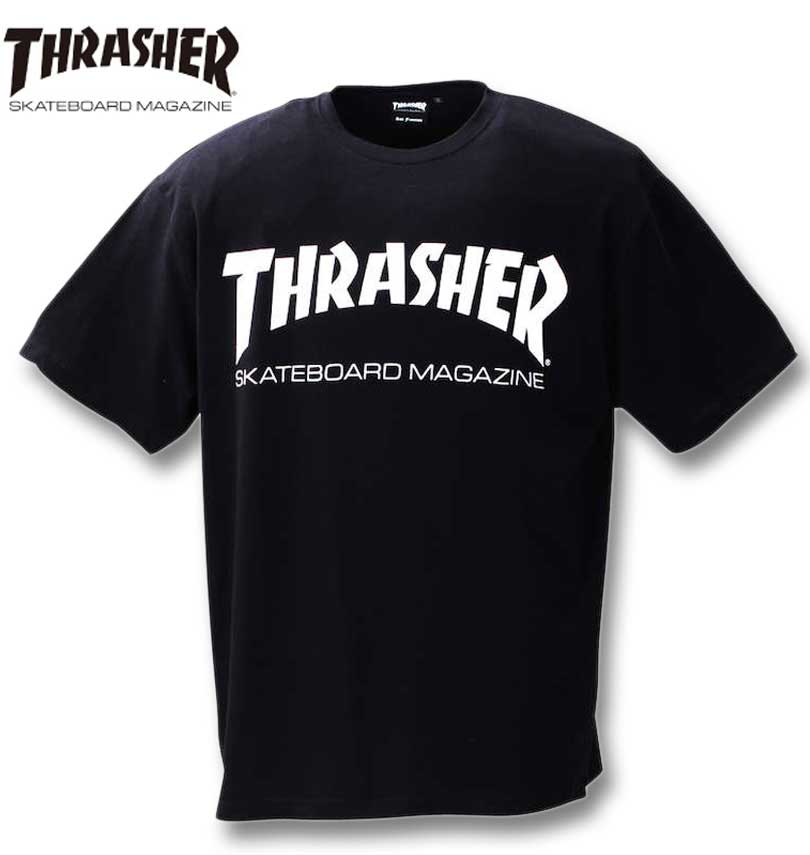 大きいサイズ THRASHER スラッシャー 半袖Tシャツ ブラック 3L 4L 5L
