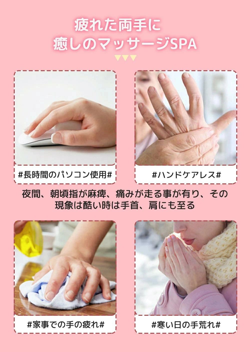 楽天市場】最新ハンドケア 手 マッサージ器 ハンドマッサージャー