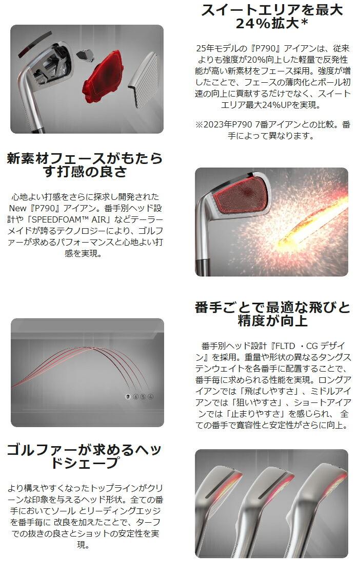 楽天市場】テーラーメイド (TaylorMade)P790 アイアン ［5本セット(#6