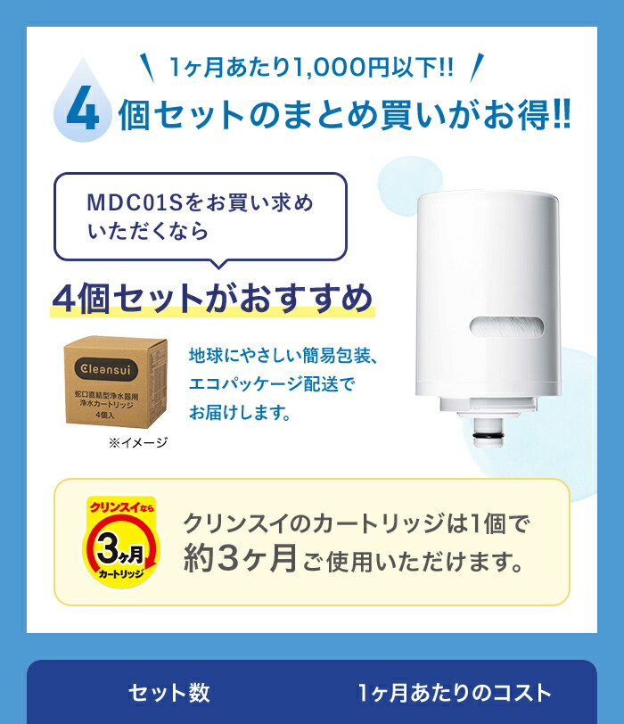 楽天市場】【TVCM公開中】クリンスイ 蛇口直結型 浄水器 カートリッジ