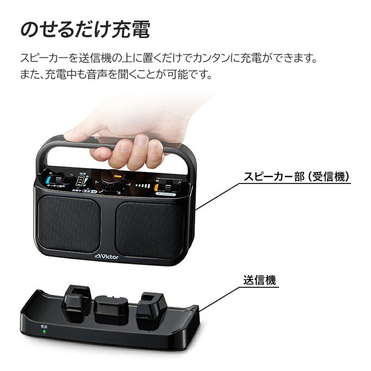 楽天市場】ビクター ワイヤレス スピーカー みみ楽 テレビ 生活防水