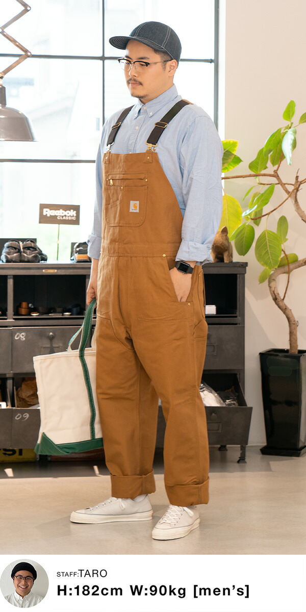 カーハート ダック ビブ オーバーオール 102776 ブラウンダック