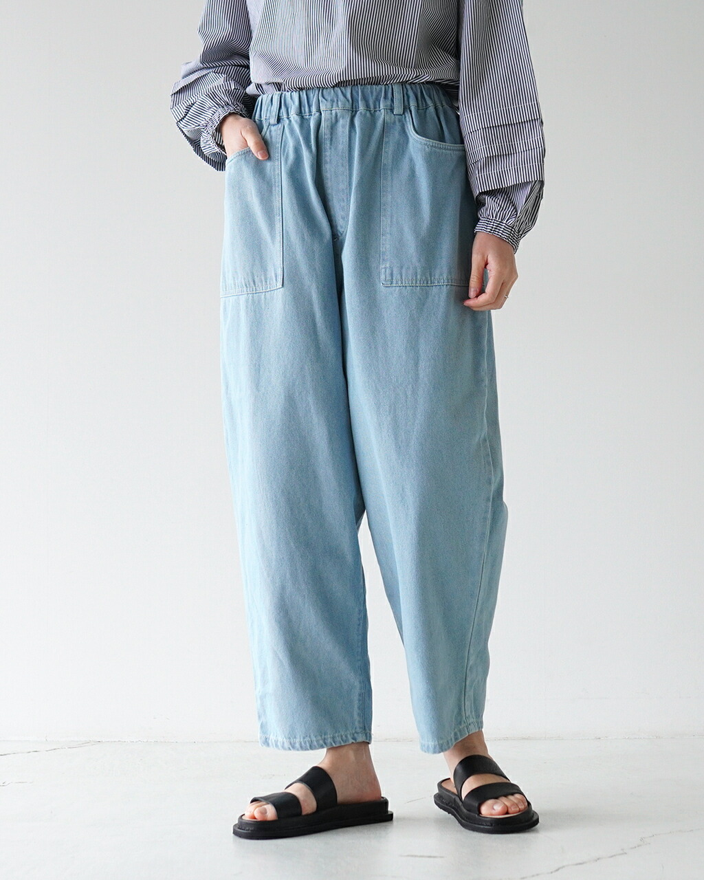 楽天市場】ツチエ TUTIE. 10oz デニム ベイカーパンツ ブルー ネイビー