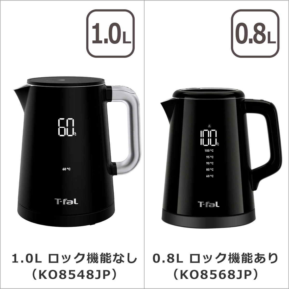 新品未使用】T-falデジタルディスプレイ電気ケトル KO8548JP1.0L 楽天