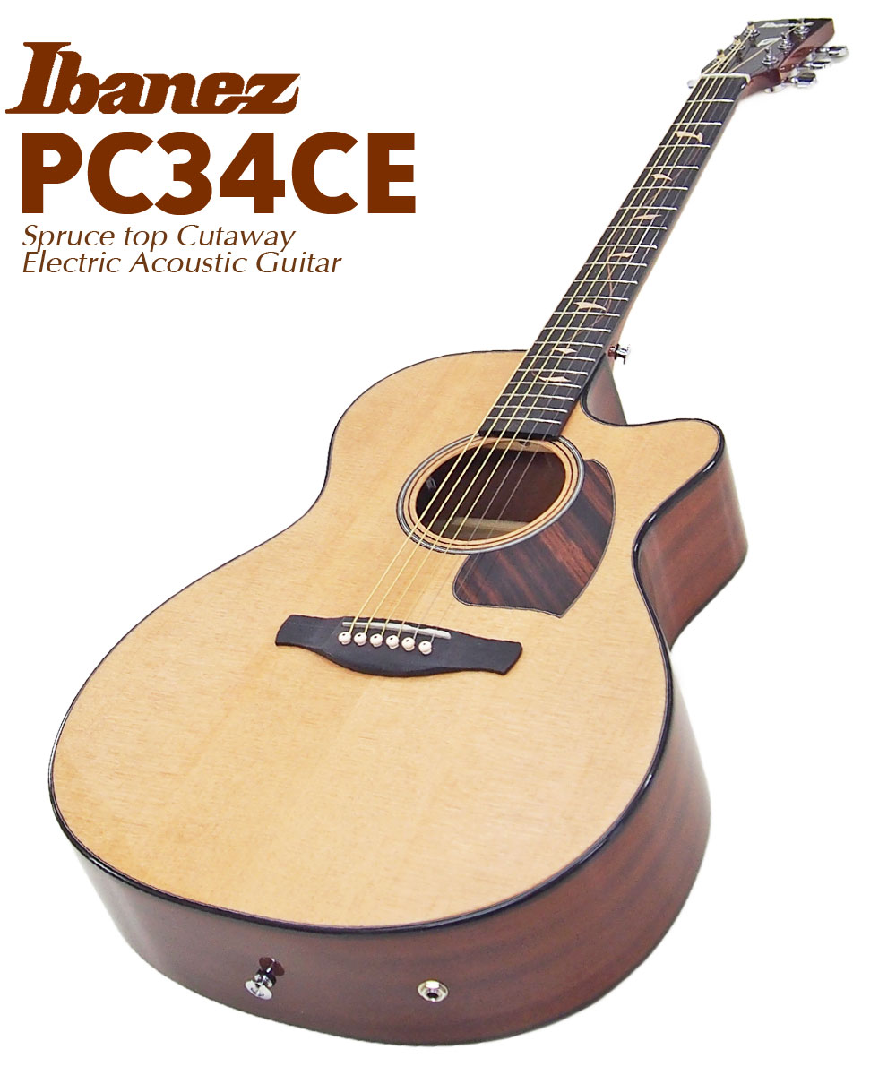 楽天市場】Ibanez アイバニーズ PC34CE NT エレアコ アコースティック