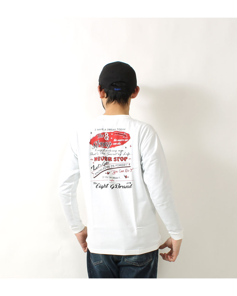 楽天市場】エイトジー ロンT メンズ アメカジ 長袖Tシャツ カットソー