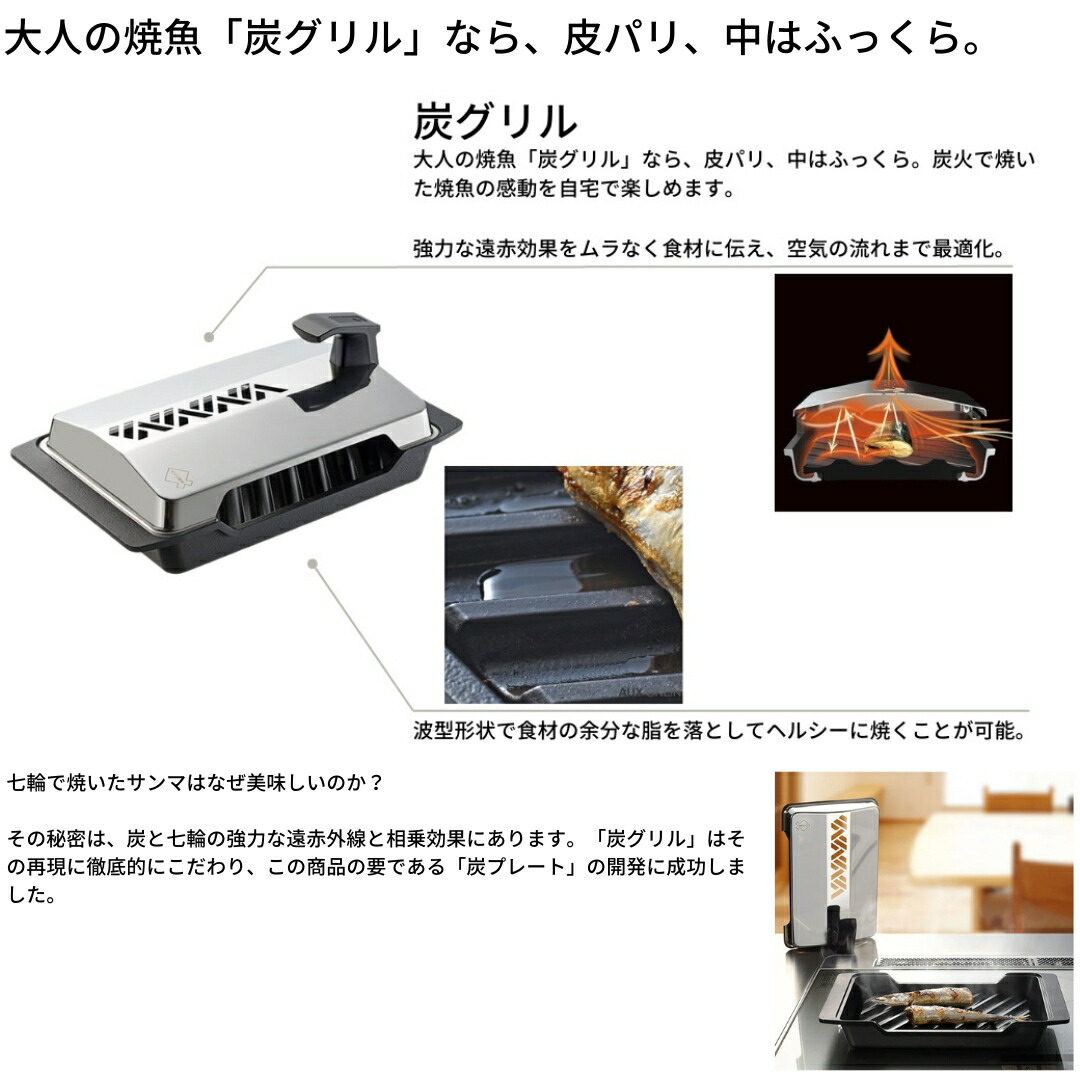 楽天市場】【ふるさと納税】[大人の焼魚] IH対応(IH200V) 炭グリル