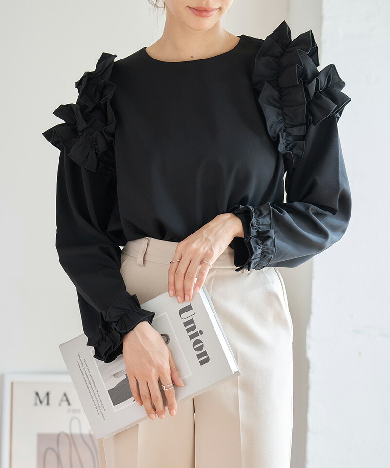 楽天市場】オケージョン フリルショルダー ブラウス【5423円クーポン