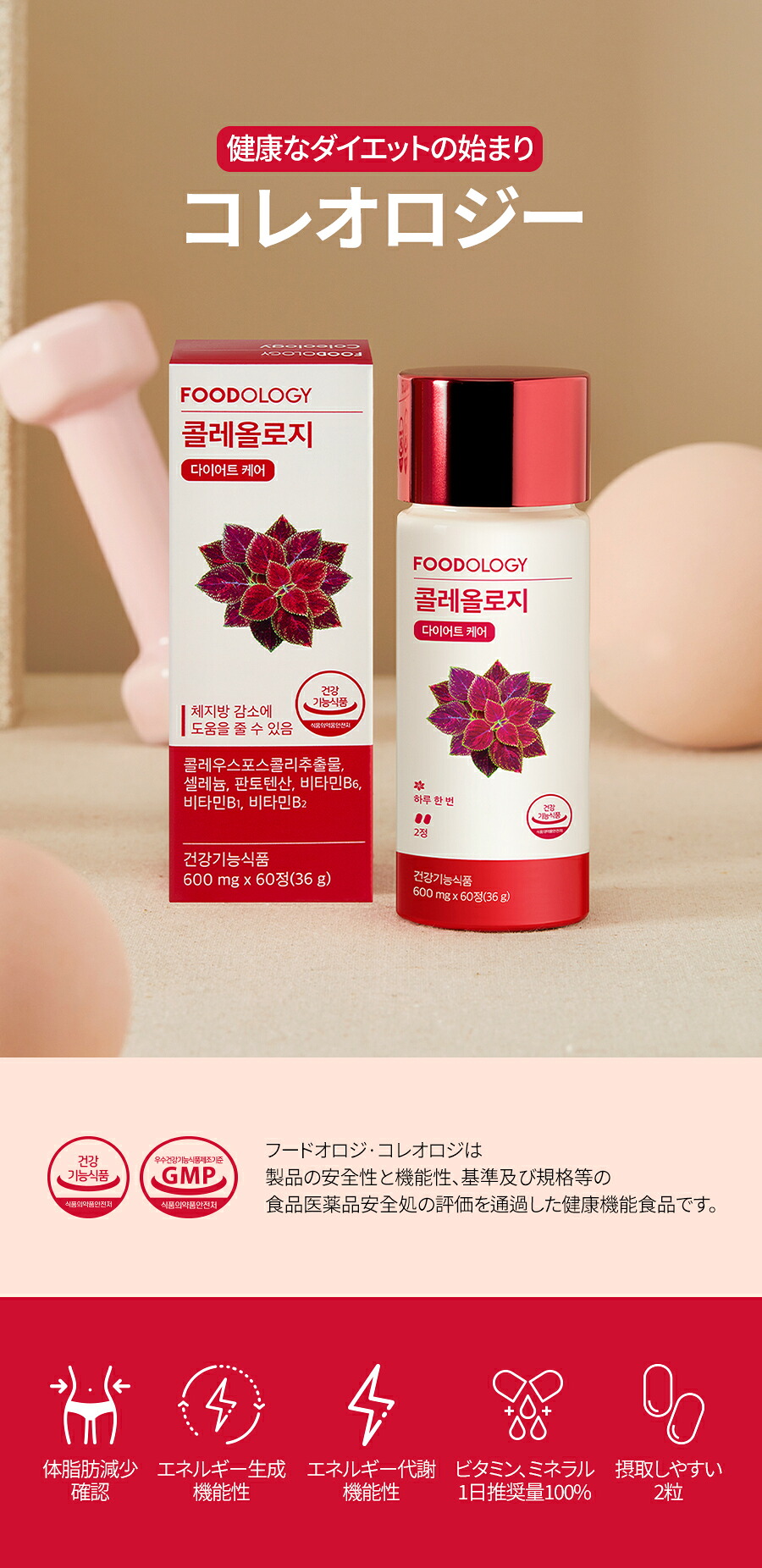 楽天市場】【公式_フードオロジー】コレオロジーカットPRO 60錠 | 錠剤