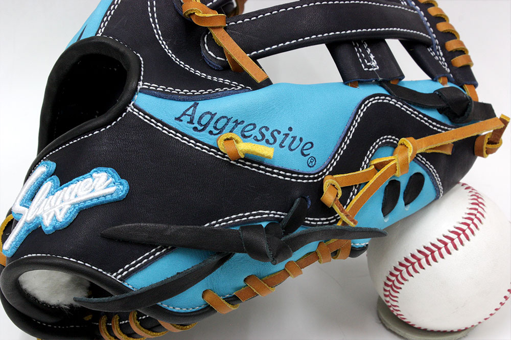 久保田スラッガー オーダー 軟式グローブ 25MS W-7 K3ラベル 水色×KS