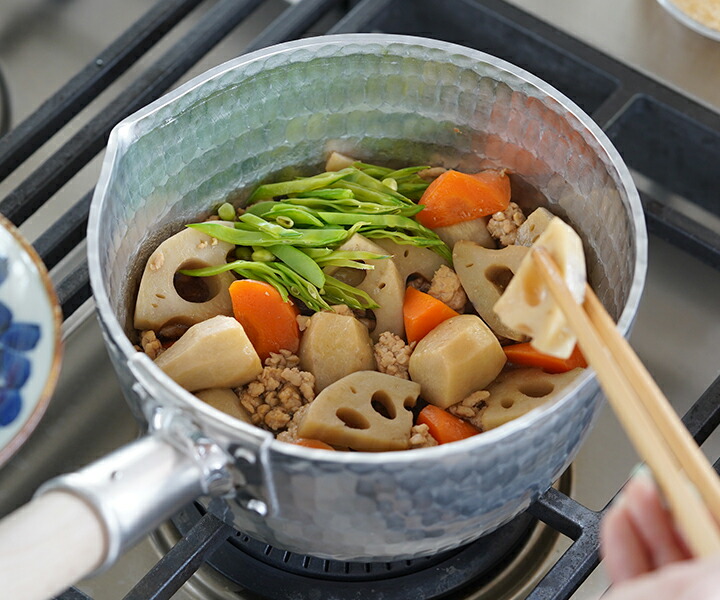 楽天市場】姫野作． 本手打アルミ行平鍋 深型 5寸 雪平鍋 板厚3.5mm