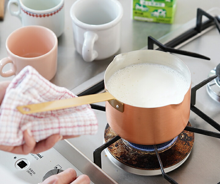 楽天市場】保堂 銅製 ミルクパン L 銅鍋 片手鍋 13cm 小鍋 真鍮 日本製