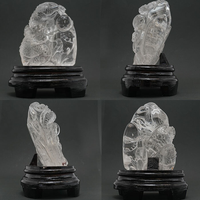 SALE 14%OFF】 天然石 水晶 クリスタル 彫り物 龍 ドラゴン