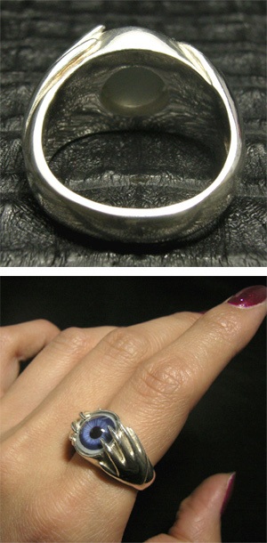 シルバーリング【義眼リングモチーフ!!】カラー全5色 ハンド＆目玉