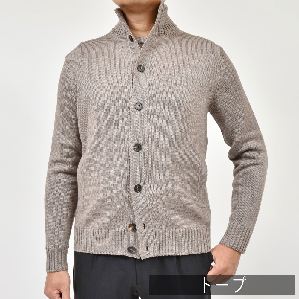 SALE】ZANONE（ザノーネ）5ゲージウールスタンドカラーニット