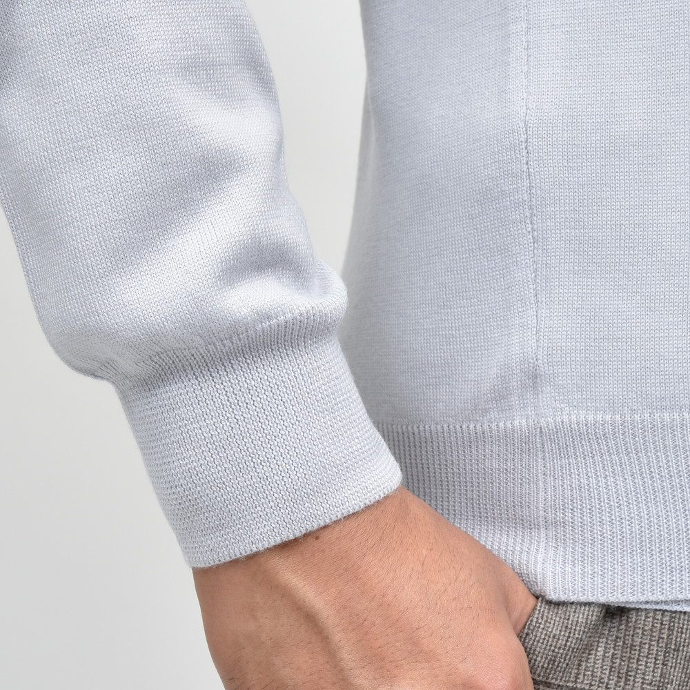 GRAN SASSO（グランサッソ）12ゲージウールスタンドカラージップニット