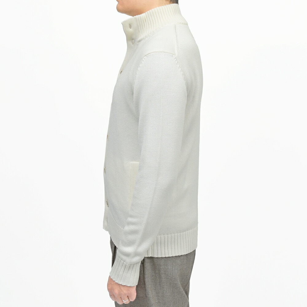 ZANONE（ザノーネ）5ゲージウールスタンドカラーニットカーディガン