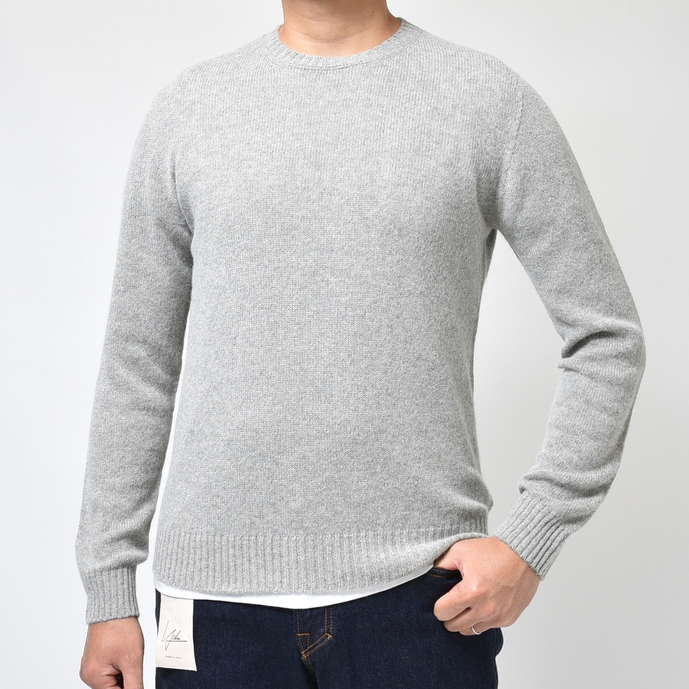 ZANONE（ザノーネ）5ゲージアルパカナイロンソリッドクルーネック