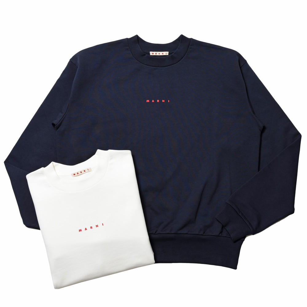 MARNI（マルニ）コットンクルーネックコンパクトロゴスウェット
