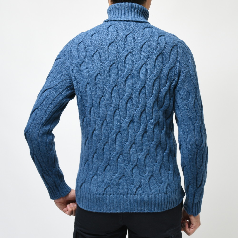 ZANONE（ザノーネ）5ゲージウールケーブルタートルネックニット DV