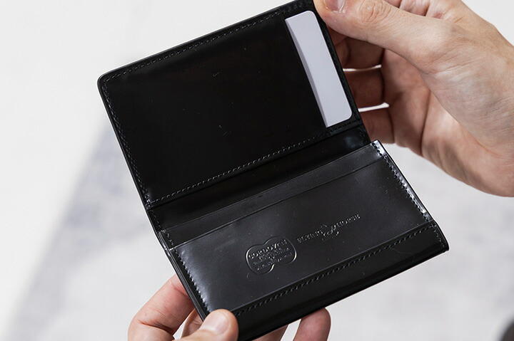 名入れ無料] コードバンレザー フルホースレザー 馬革 名刺入れ メンズ