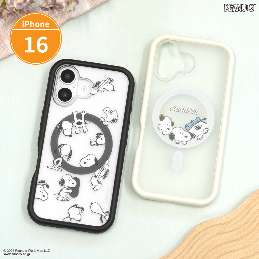 楽天市場】【公式】ピーナッツ スヌーピー iPhone16 MagSafe 対応