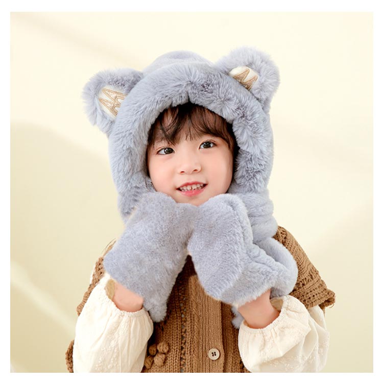 楽天市場】【3 in 1】キッズ マフラー 手袋 一体型帽子 ベビー 防寒