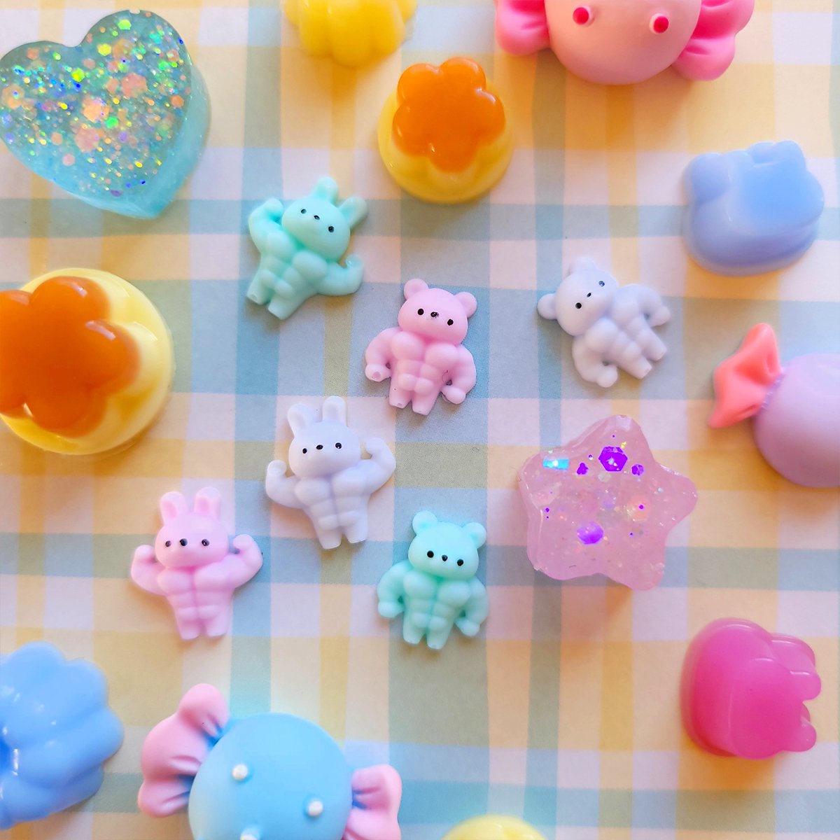 超小さなむきむきくま・うさぎ シリコンモールド ｰ* オマケがたくさん