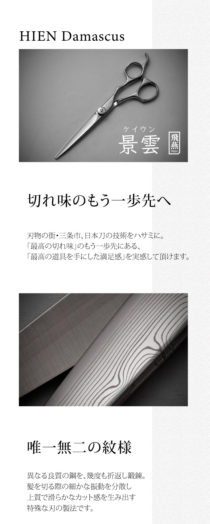 楽天市場】【飛燕シザー】《 最高級ダマスカス 》飛燕 ダマスカス 景雲